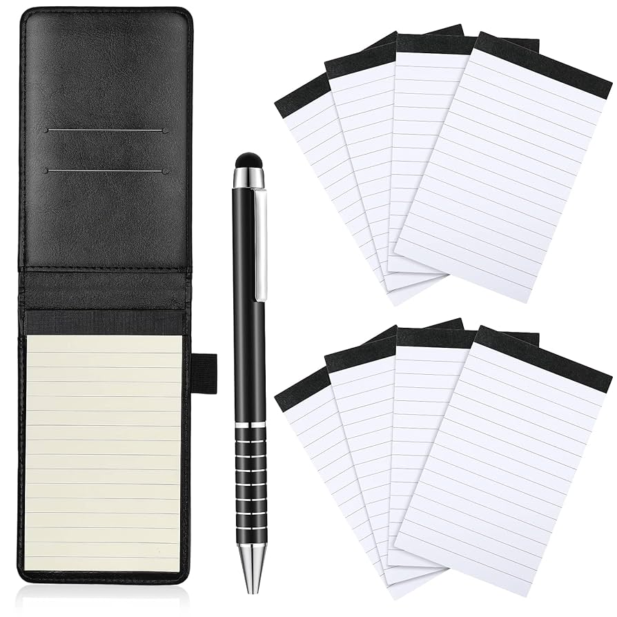 MINIオリジナルノートパッド＆ドキュメントケース Amazon.com : Outus 10 Pcs Pocket Notebook with Pen Set